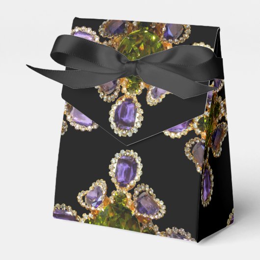 Ballotins Élégant Diamants d'Améthyste Violet Émeraude (Verso)