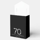 Ballotins Elégant Diamants d'argent noir 70e anniversaire (Ouvert)