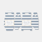 Ballotins Elégant Dusty Blue Stripes Mariage Merci (Déplié)