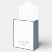 Ballotins Elégant Dusty Blue Wedding Favor Box (Ouvert)