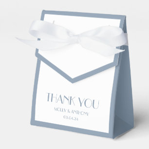 Ballotins Elégant Dusty Blue Wedding Favor Box