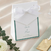 Ballotins Élégant Emerald Green Wedding Favor Box