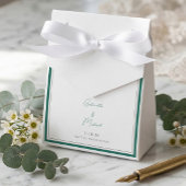 Ballotins Élégant Emerald Green Wedding Favor Box