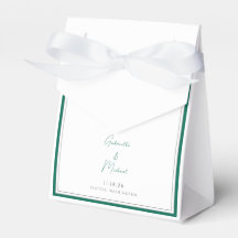 Élégant Emerald Green Wedding Favor Box