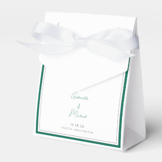 Ballotins Élégant Emerald Green Wedding Favor Box