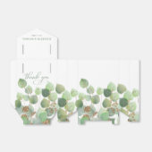 Ballotins Elégant Eucalyptus Aquarelle Mariage Favor Box (Déplié)