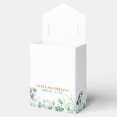 Ballotins Elégant Eucalyptus Verdure Monogram Mariage Or (Ouvert)