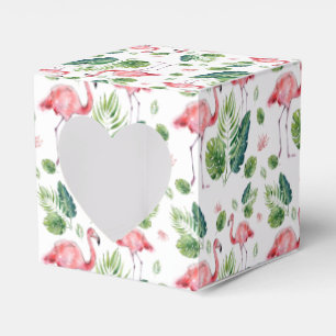 Ballotins Élégant Flamant rose rose Tropical Feuille Motif