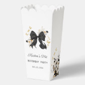 Ballotins Élégant Fleur sauvage noir  Popcorn Ballotin (Verso)