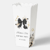 Ballotins Élégant Fleur sauvage noir  Popcorn Ballotin (Recto)