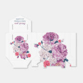 Ballotins Élégant Fleur violet Mariage personnalisé (Déplié)