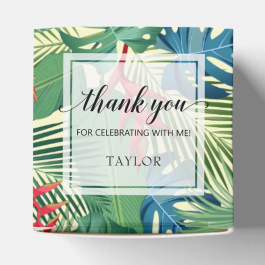 Ballotins Élégant Fleurs Palms Monstera (Haut)