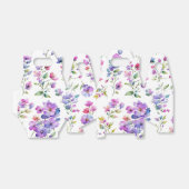 Ballotins Élégant fleurs sauvages d'aquarelle rose violet (Déplié)