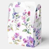 Ballotins Élégant fleurs sauvages d'aquarelle rose violet (Ouvert)