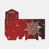 Ballotins Élégant flocon de neige en Mariage rouge (Déplié)