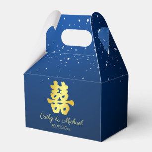 Ballotins Élégant flocon de neige mariage bleu marine