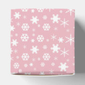 Ballotins Élégant flocon de Noël motif rose pastel (Haut)