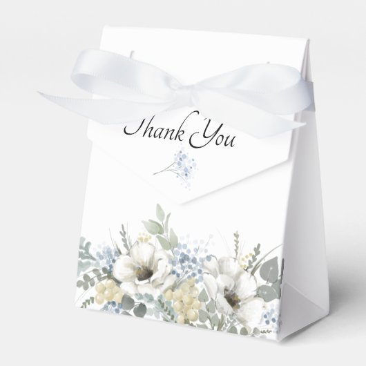 Ballotins Elégant Floral Greenery Cadeau Mariage Favor Box (Verso)