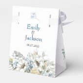 Ballotins Elégant Floral Greenery Cadeau Mariage Favor Box (Arrière)