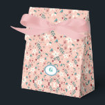 Ballotins Élégant floral rose<br><div class="desc">Boîte de faveur de nourriture et de boisson,  ensemble d'étiquettes de bouteille d'eau,  ensemble d'étiquettes de bouteille d'eau de boîte de faveur personnalisée de nourriture et de boisson</div>