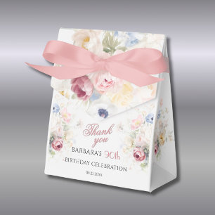 Ballotins Élégant floral rose peint 90e anniversaire 
