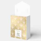 Ballotins Elégant Gatsby Art Déco Mariage blanc & or (Ouvert)