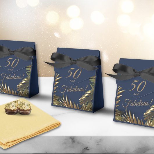 Ballotins Elégant Gold Blue 50 Fabuleux Anniversaire grand c