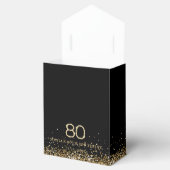 Ballotins Elegant Gold Diamonds 80th Birthday Favor Box (Ouvert)