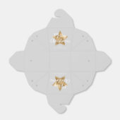 Ballotins Élégant Gris Faux Gold Star Joyeux Noël (Déplié)