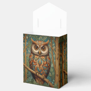 Ballotins Élégant hibou rétro boho bohème bohème forêt verte