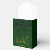 Ballotins Élégant Hunter Green Gold Mariage Monogramme (Ouvert)