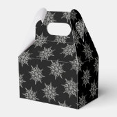 Ballotins Elegant Ice Crystals Snowflakes Pattern on Black (Arrière)