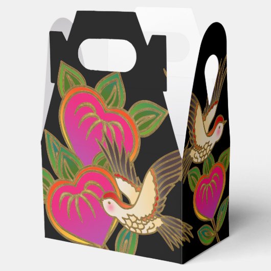 Ballotins Elegant Japanese pattern Favor Box (Ouvert)