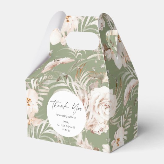 Ballotins Elégant jardin botanique en terre cuite mariage (Verso)