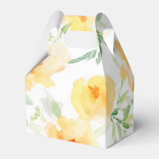 Ballotins Elégant jaune pêche orange aquarelle fleurie (Arrière)