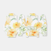 Ballotins Elégant jaune pêche orange aquarelle fleurie (Déplié)