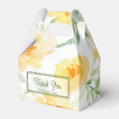 Ballotins Elégant jaune pêche orange aquarelle fleurie (Verso)