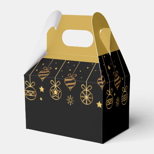 Ballotins Elégant Joyeux Joyeux Vacances Black Gold Custom C (Arrière)