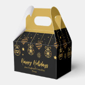 Ballotins Elégant Joyeux Joyeux Vacances Black Gold Custom C (Verso)