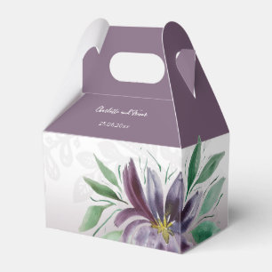 Ballotins Élégant Lacet Violet Lotus Aquarelle