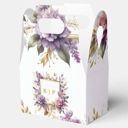 Ballotins Élégant Lavender fleur sauvage personnalisé (Ouvert)