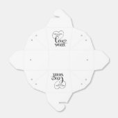 Ballotins Elegant Love Is Sweet calligraphy Heart (Déplié)