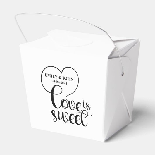 Ballotins Elegant Love Is Sweet calligraphy Heart (Arrière)