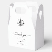 Ballotins Élégant lustre noir blanc Mariage (Ouvert)