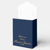 Ballotins Elegant Luxury Gold Monogram Navy Blue Wedding (Ouvert)