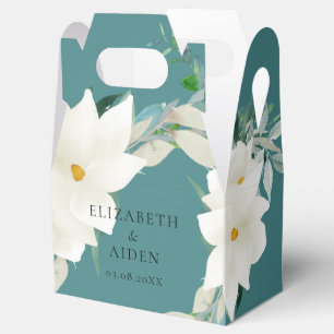 Ballotins Élégant Magnolia Mariage Turquoise