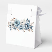 Ballotins Élégant Mariage Airy Dusty Blue Floral (Arrière)