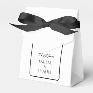 Ballotins Elégant mariage blanc et noir Favor Boxes
