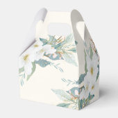 Ballotins Élégant Mariage blanc vert floral (Arrière)