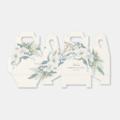 Ballotins Élégant Mariage blanc vert floral (Déplié)